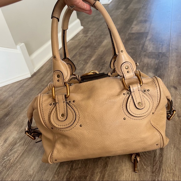 Chloe Calfskin Medium Paddington Satchel Beige - Picture 13 of 15